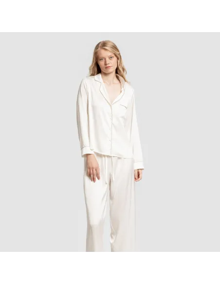 Pijama comprido mulher Saten Friday liso