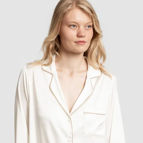 Pijama comprido mulher Saten Friday liso