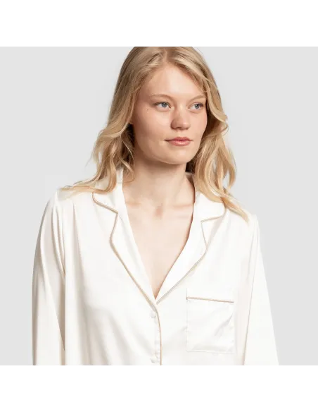 Pijama comprido mulher Saten Friday liso