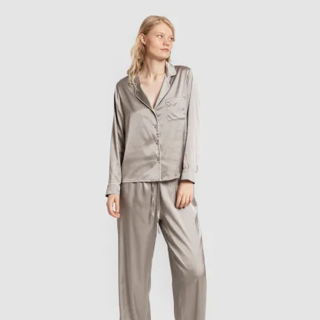 Pijama comprido mulher Saten Friday liso