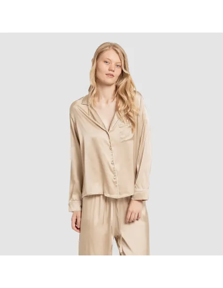 Pijama comprido mulher Saten Friday liso