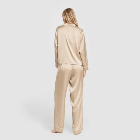 Pijama comprido mulher Saten Friday liso