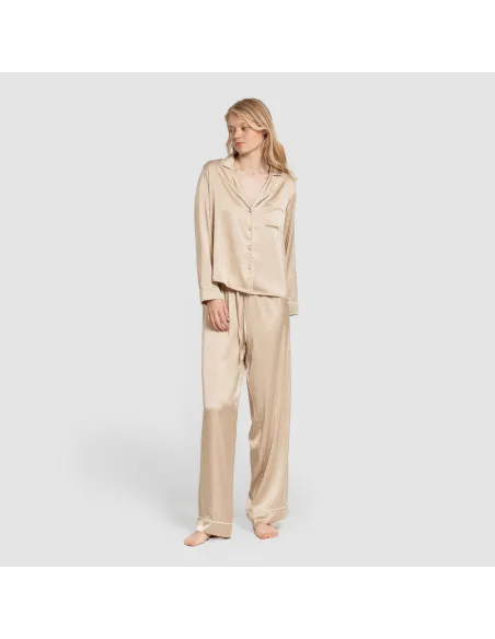 Pijama comprido mulher Saten Friday liso