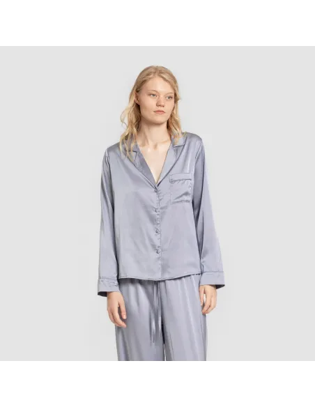 Pijama comprido mulher Saten Friday liso