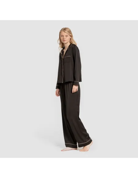 Pijama comprido mulher Saten Friday liso