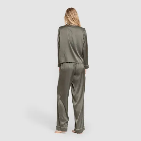 Pijama comprido mulher Saten Friday liso