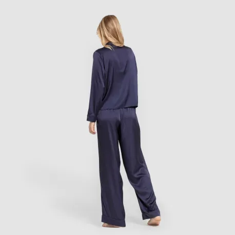 Pijama comprido mulher Saten Friday liso