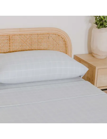 Jogo de lençóis térmicos Cuadro Uceda celeste Jogo de lençóis térmicos Cuadro Uceda celeste