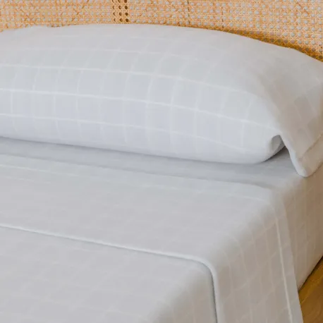 Jogo de lençóis térmicos Cuadro Uceda celeste