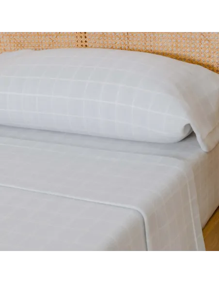 Jogo de lençóis térmicos Cuadro Uceda celeste Jogo de lençóis térmicos Cuadro Uceda celeste