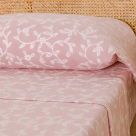 Jogo de lençóis térmicos Lacamia rosa