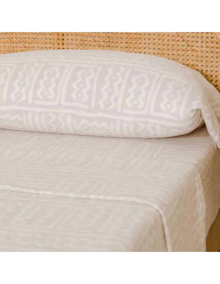 Jogo de lençóis térmicos Vinuesa arena Jogo de lençóis térmicos Vinuesa arena