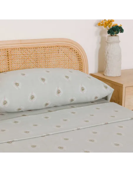 Jogo de lençóis térmicos Alexia verde Jogo de lençóis térmicos Alexia verde