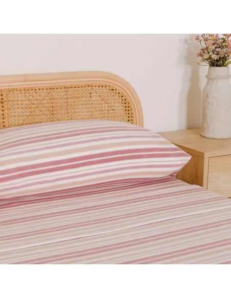 Jogo de lençóis térmicos Raya Caléndula malva rosa Jogo de lençóis térmicos Raya Caléndula malva rosa