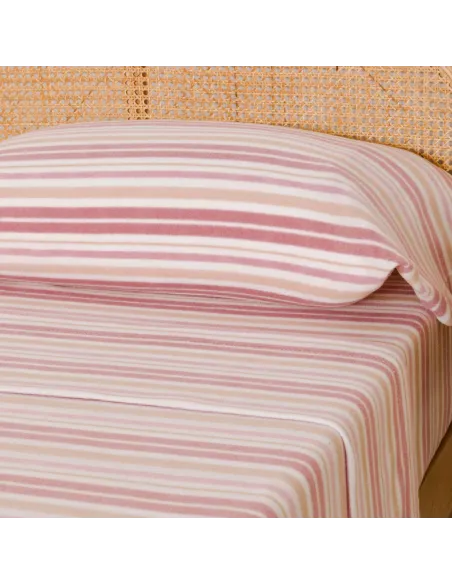 Jogo de lençóis térmicos Raya Caléndula malva rosa Jogo de lençóis térmicos Raya Caléndula malva rosa