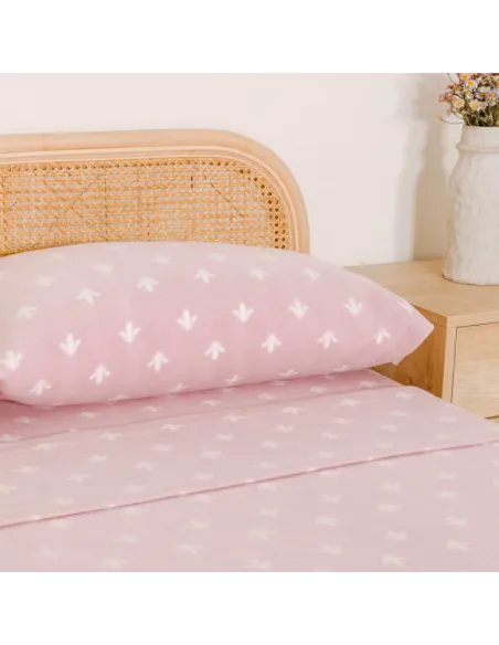 Jogo de lençóis térmicos Nicole rosa-bebê Jogo de lençóis térmicos Nicole rosa-bebê