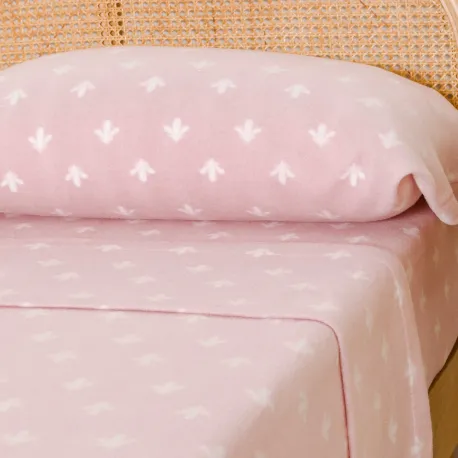 Jogo de lençóis térmicos Nicole rosa-bebê