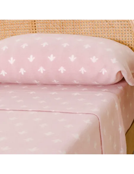 Jogo de lençóis térmicos Nicole rosa-bebê Jogo de lençóis térmicos Nicole rosa-bebê