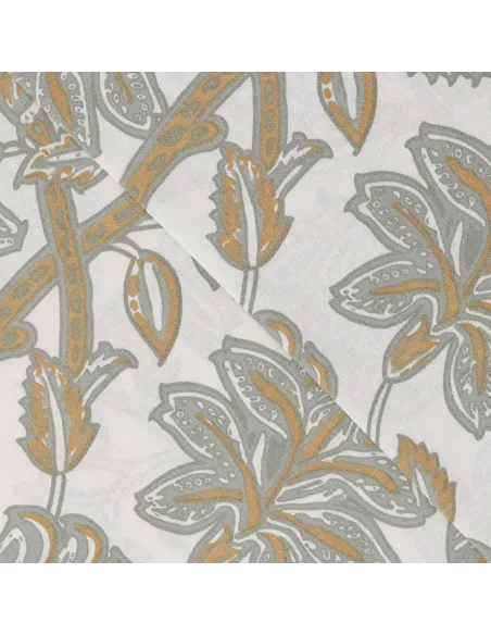 Jogo de lençóis algodão Enelia verde seco - ocre