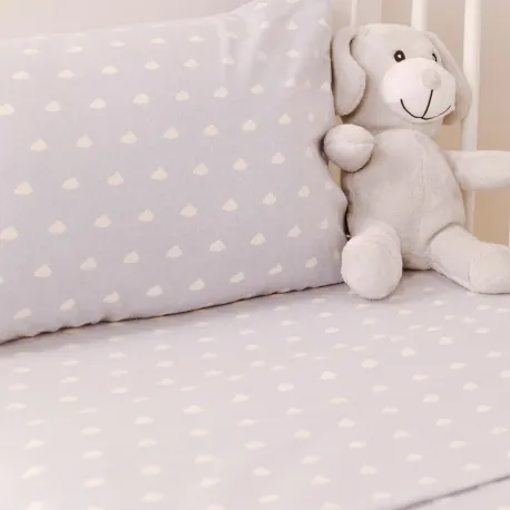 Jogo de lençóis de flanela Nubecita celeste cuna