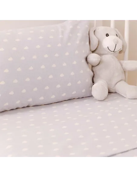 Jogo de lençóis de flanela Nubecita celeste cuna Jogo de lençóis de flanela Nubecita celeste cuna