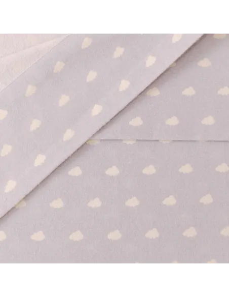 Jogo de lençóis de flanela Nubecita celeste cuna Jogo de lençóis de flanela Nubecita celeste cuna