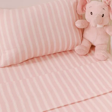 Jogo de lençóis de flanela Raya Marsella rosa keike cuna