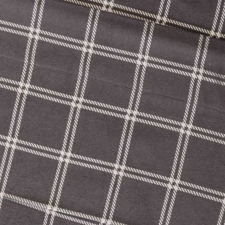 Jogo de lençóis de flanela Cuadro Nitari cinza claro