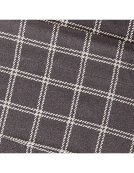 Jogo de lençóis de flanela Cuadro Nitari cinza claro