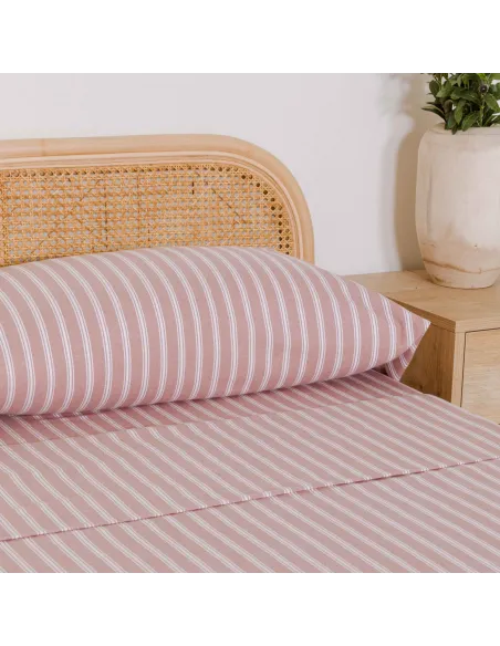 Jogo de lençóis de flanela Raya Marsella rosa keike