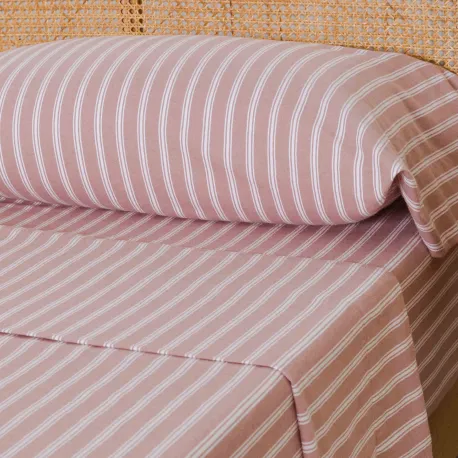 Jogo de lençóis de flanela Raya Marsella rosa keike