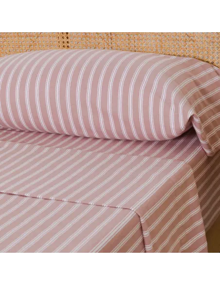 Jogo de lençóis de flanela Raya Marsella rosa keike
