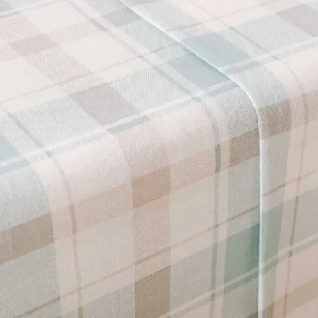 Jogo de lençóis de flanela Cuadro Noric verde