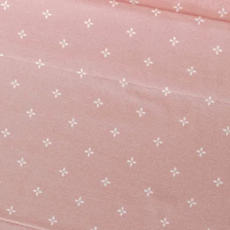 Jogo de lençóis de flanela Perforada rosa keike