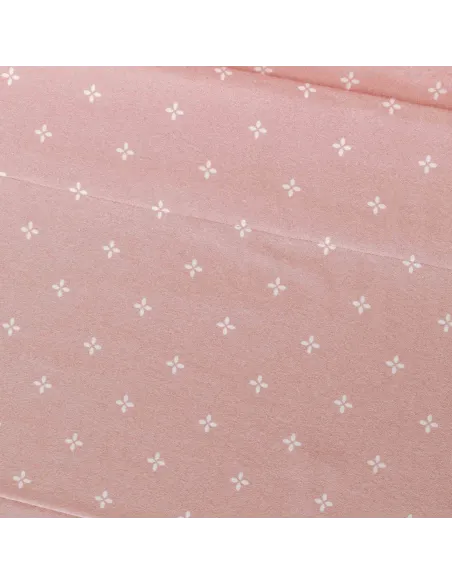 Jogo de lençóis de flanela Perforada rosa keike