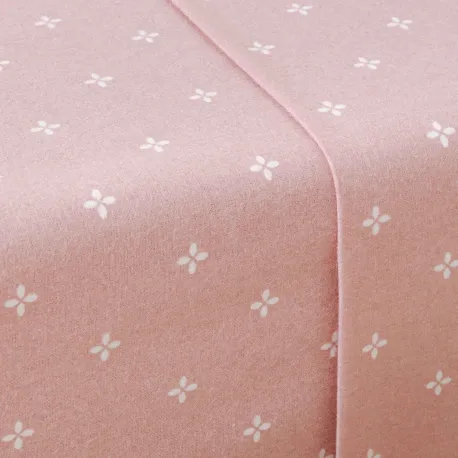 Jogo de lençóis de flanela Perforada rosa keike