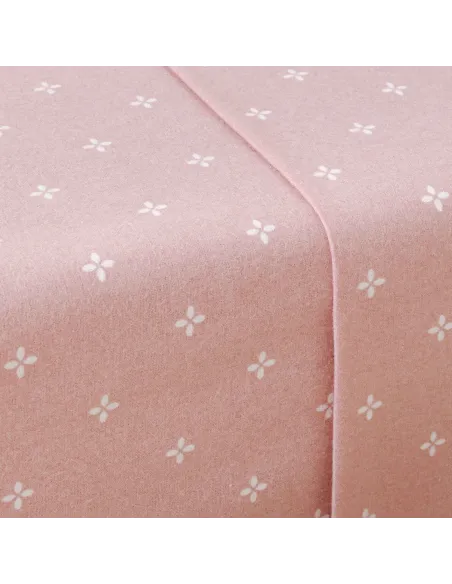 Jogo de lençóis de flanela Perforada rosa keike