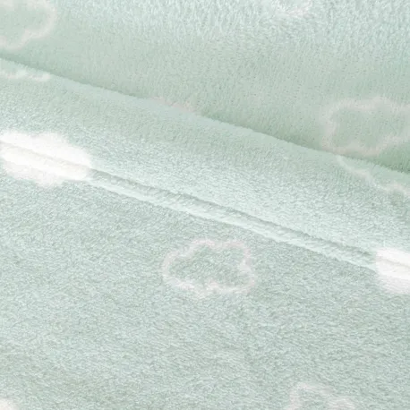 Jogo de lençóis de coralina Nube new verde tiffany
