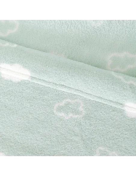 Jogo de lençóis de coralina Nube new verde tiffany Jogo de lençóis de coralina Nube new verde tiffany
