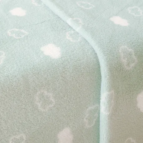 Jogo de lençóis de coralina Nube new verde tiffany