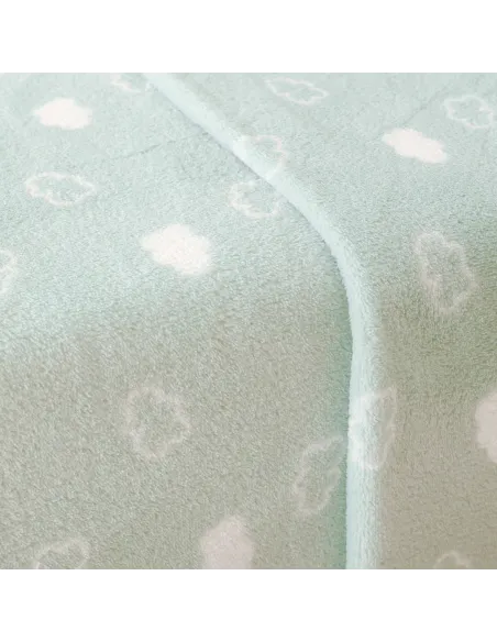 Jogo de lençóis de coralina Nube new verde tiffany Jogo de lençóis de coralina Nube new verde tiffany