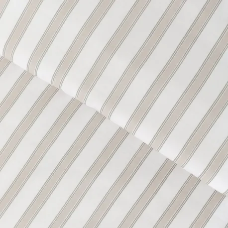 Capa de edredão de algodão Raya Sit taupe - verde seco