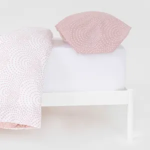 Capa de edredão de algodão Katy reversible malva rosa