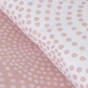 Capa de edredão de algodão Katy reversible malva rosa 2