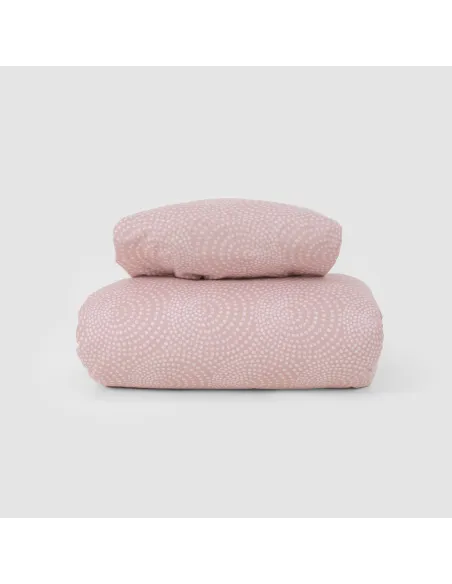 Capa de edredão de algodão Katy reversible malva rosa Capa de edredão de algodão Katy reversible malva rosa