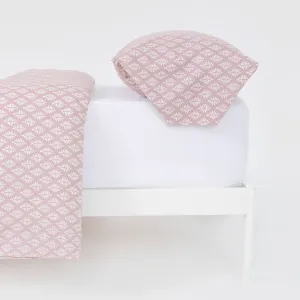 Capa de edredão de algodão Zurich malva rosa