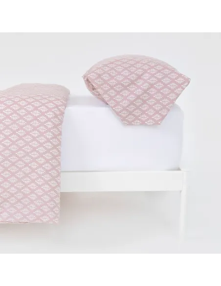 Capa de edredão de algodão Zurich malva rosa Capa de edredão de algodão Zurich malva rosa