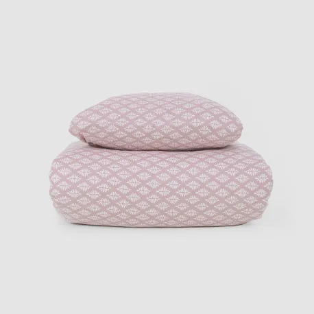 Capa de edredão de algodão Zurich malva rosa