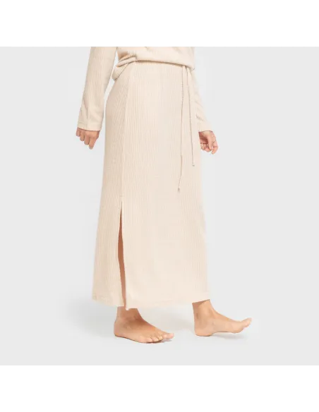 Saia midi canelada feminina Saia midi canelada feminina