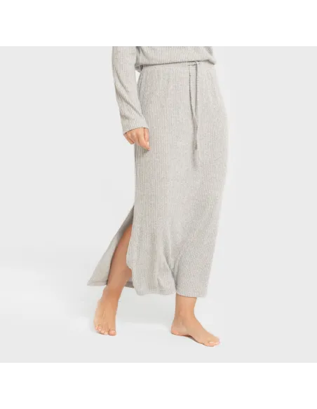 Saia midi canelada feminina Saia midi canelada feminina